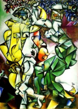  Chagall Lienzo - La Tentación Adán y Eva contemporáneo Marc Chagall